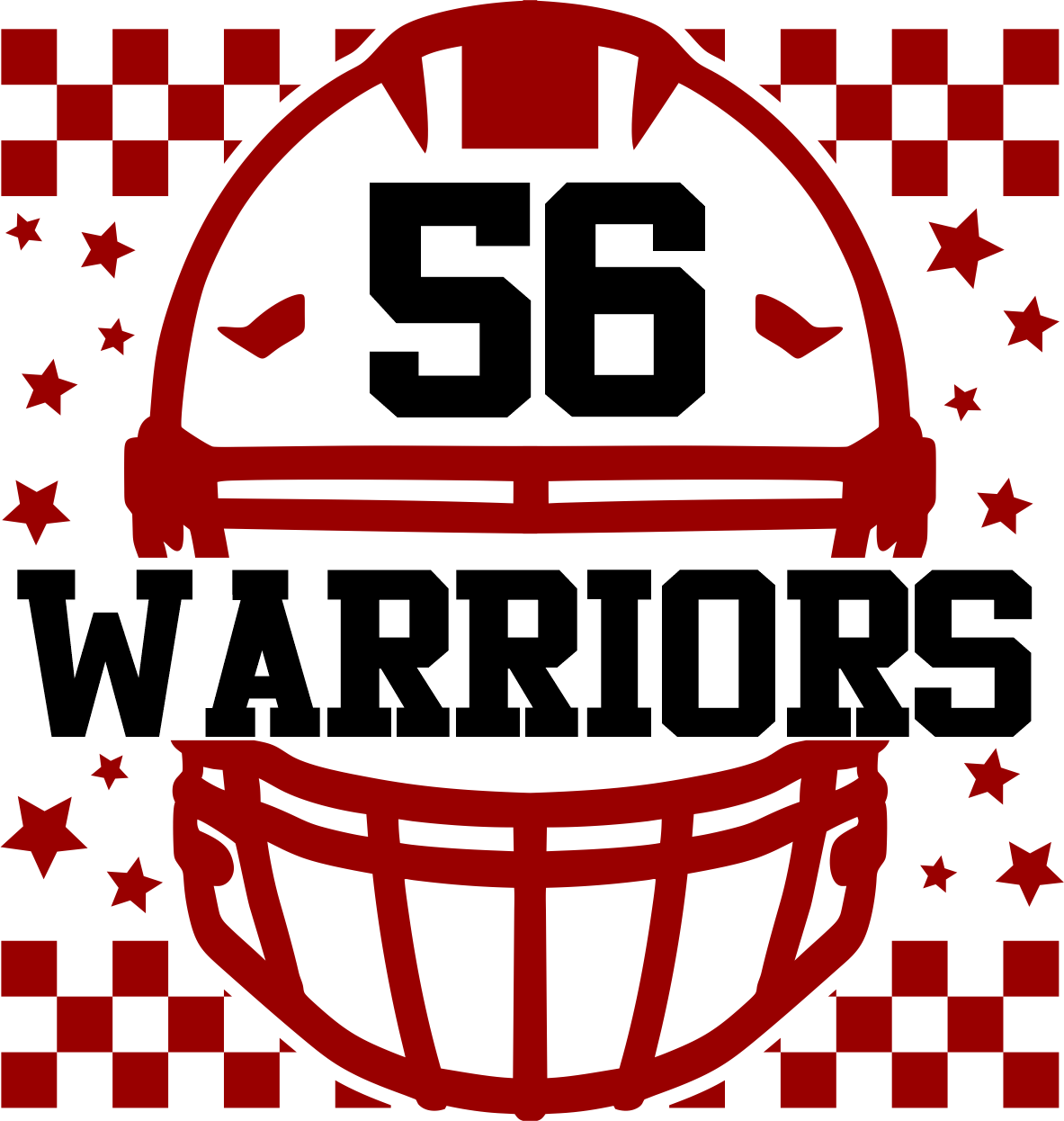 Personalized Football Helmet with checkers