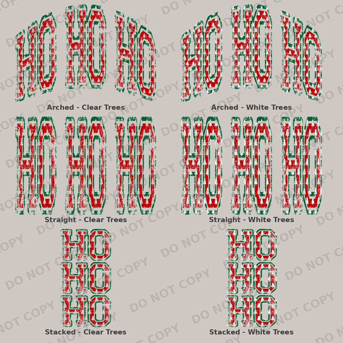 Ho Ho Ho Tree Cutout Varsity Letters