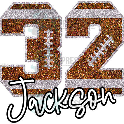 Personalized Glitter baseball number - Bling3t