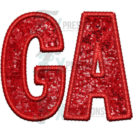 GA Embroidery Sequin Red - Bling3t