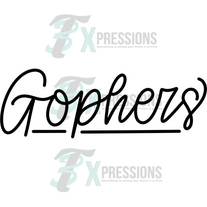Hand Lettered Gophers - Bling3t
