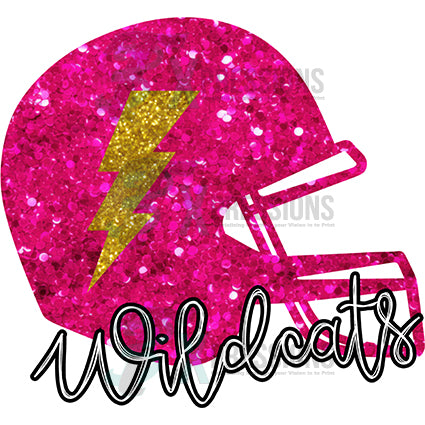 Personalized pink football helmet