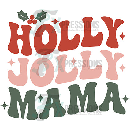 Holly Jolly Mama DTF TRANSFER 