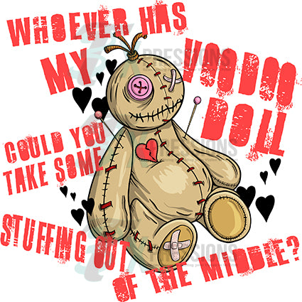 Voodoo doll - cool saying + voodoo doll Sticker