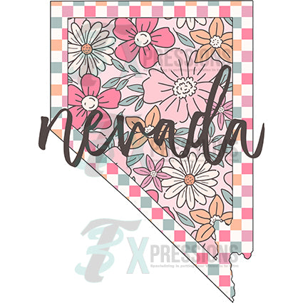 Nevada Floral Checkered Script