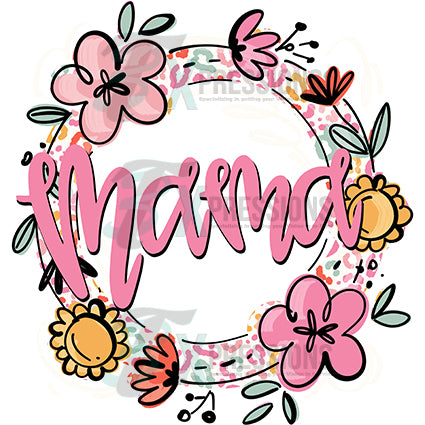 MAMA FLORAL AND LEOPARD NAME FRAMES