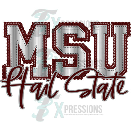 MSU Maroon and gray - Bling3t