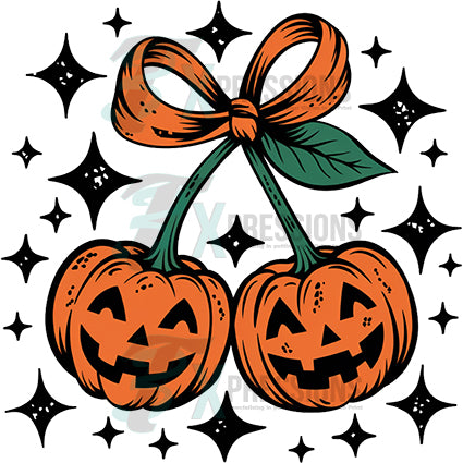 Halloween cherries orange bow