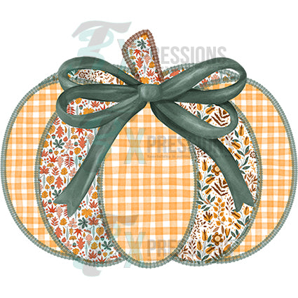 lace pumpkin green bow