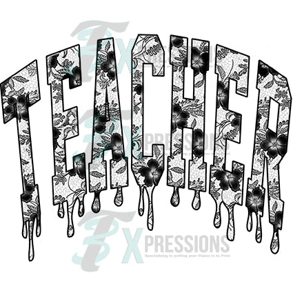 Dripping Halloween Teacher black