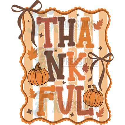 Thankful with background