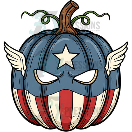 captain america pumpkin