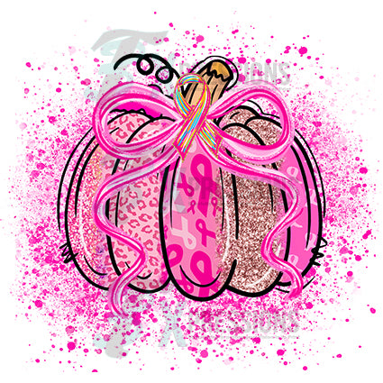 Pink Splatter Pumpkin