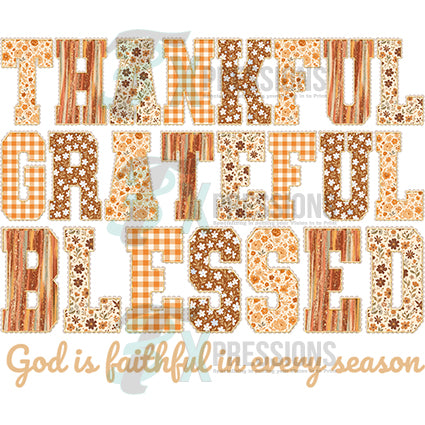 Thankful Grateful Blessed