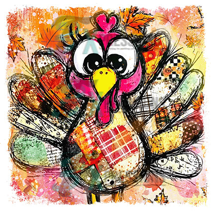 Pretty turkey with background