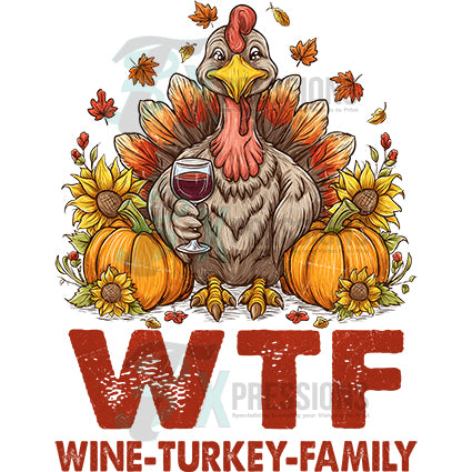 Wine Turkey Family with Turkey