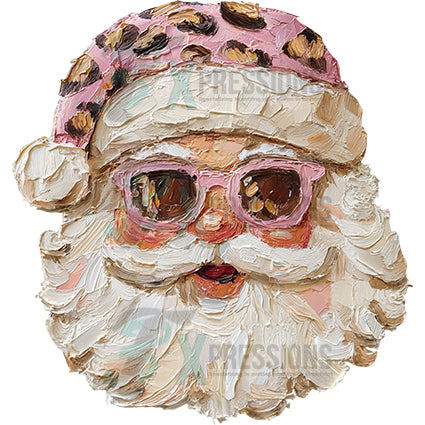 hand painted leopard hat santa