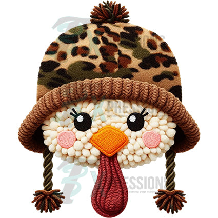 Turkey head camo hat