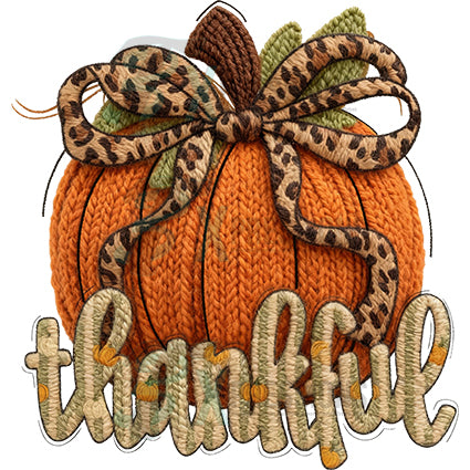 Thankful pumpkin stitched