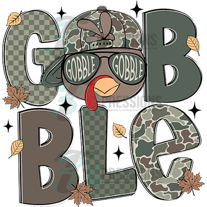 Gobble Thanksgiving boy turkey