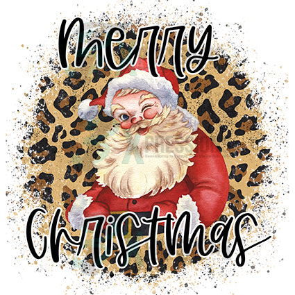 Merry Christmas leopard background