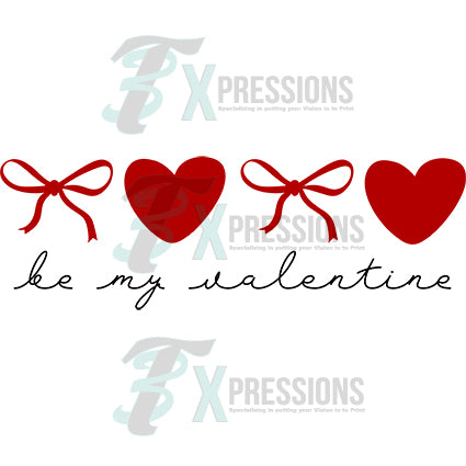be my valentine hears and bows
