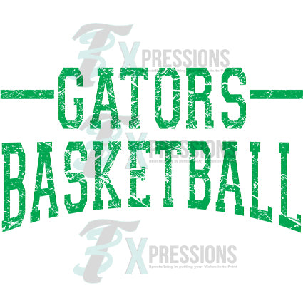 GATORS BASKETBALL WHITE AND GREEN