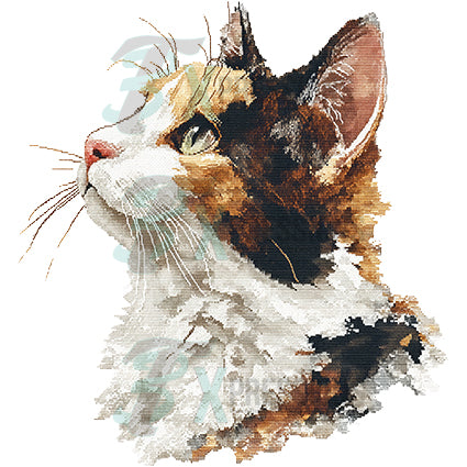 NEEDLEPOINT PETS CALICO CAT