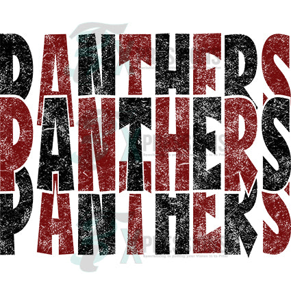 PANTHERS MAROON AND BLACK