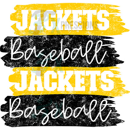 Personalized  distressed 2 color stacked brush stroke