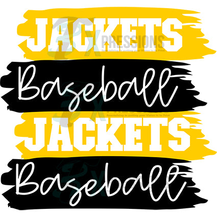 Personalized 2 color stacked brush stroke