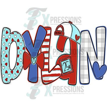 Personalized Boy Valentine name