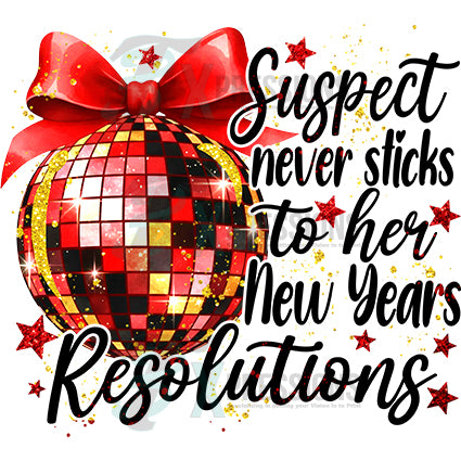 Suspect never sticks to her new years resolution