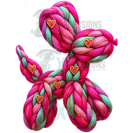Yarn crochet balloon  dog