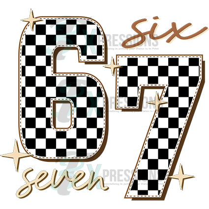 checkered six seven