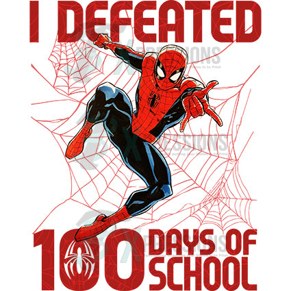 I defeated 100 days of school spider man