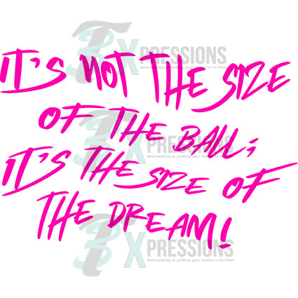 It's not the size of the ball pink