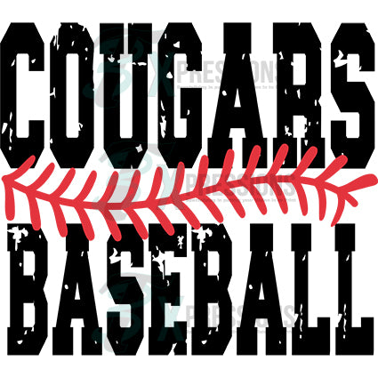 Personalized stitched distressed baseball Seam