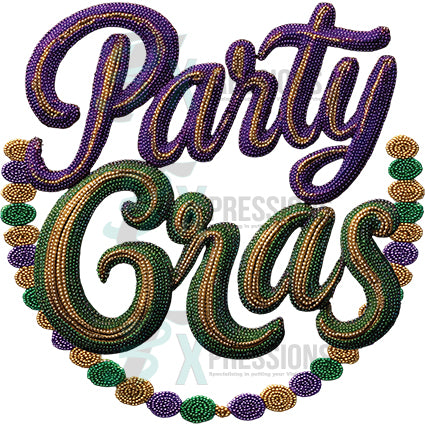 mardi gras bead party gras
