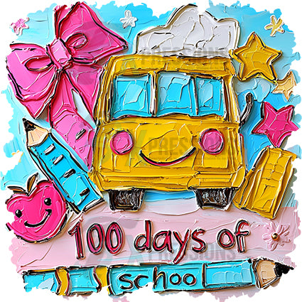 One hundred days of school bus