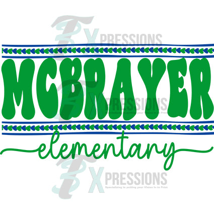 Personalized Name with heart boarder with script under