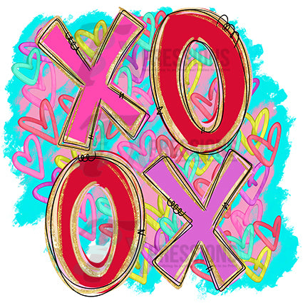 XOXO with background