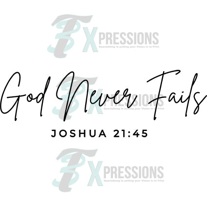 God never fails