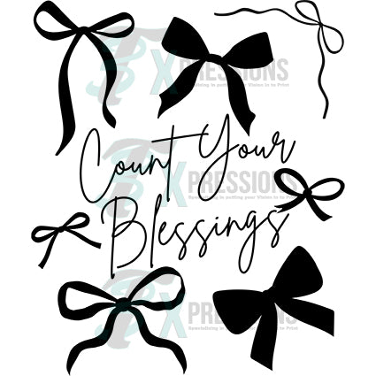 Count your blessings black bows