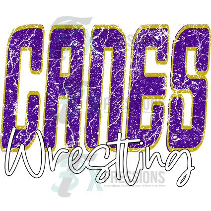 Personalized 2 color Distressed Name with script under