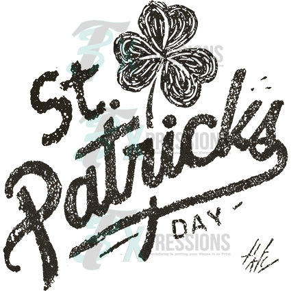 black retro st patricks day