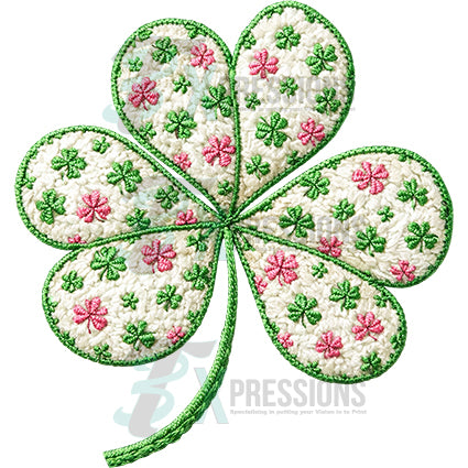 Pink and green Clover