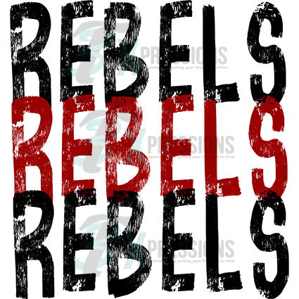 Personalized 2 color stacked distressed team