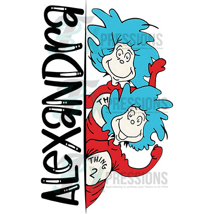 Personalized thing 1 and thing 2 - Bling3t