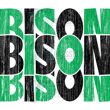 BISON GREEN AND BLACK